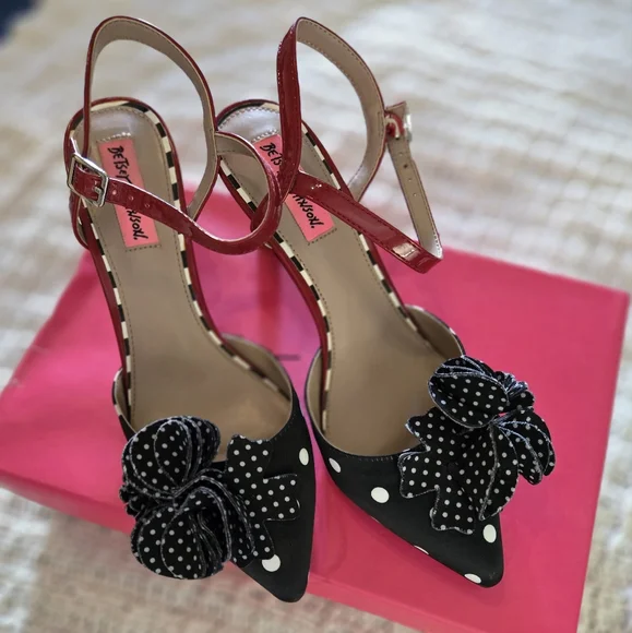 Betsey Johnson Shoes Betsey Johnson Black And White Polka Dot